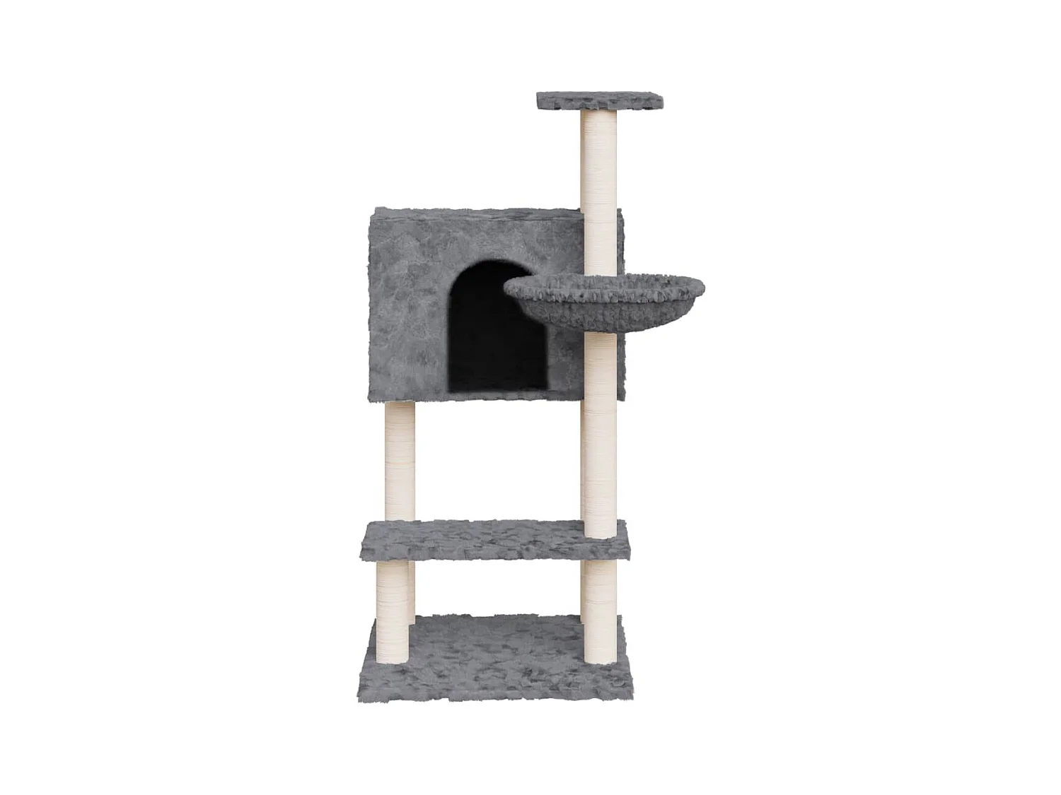 Rødhild  Arbre à chat avec griffoirs en sisal Gris foncé 108,5 cm