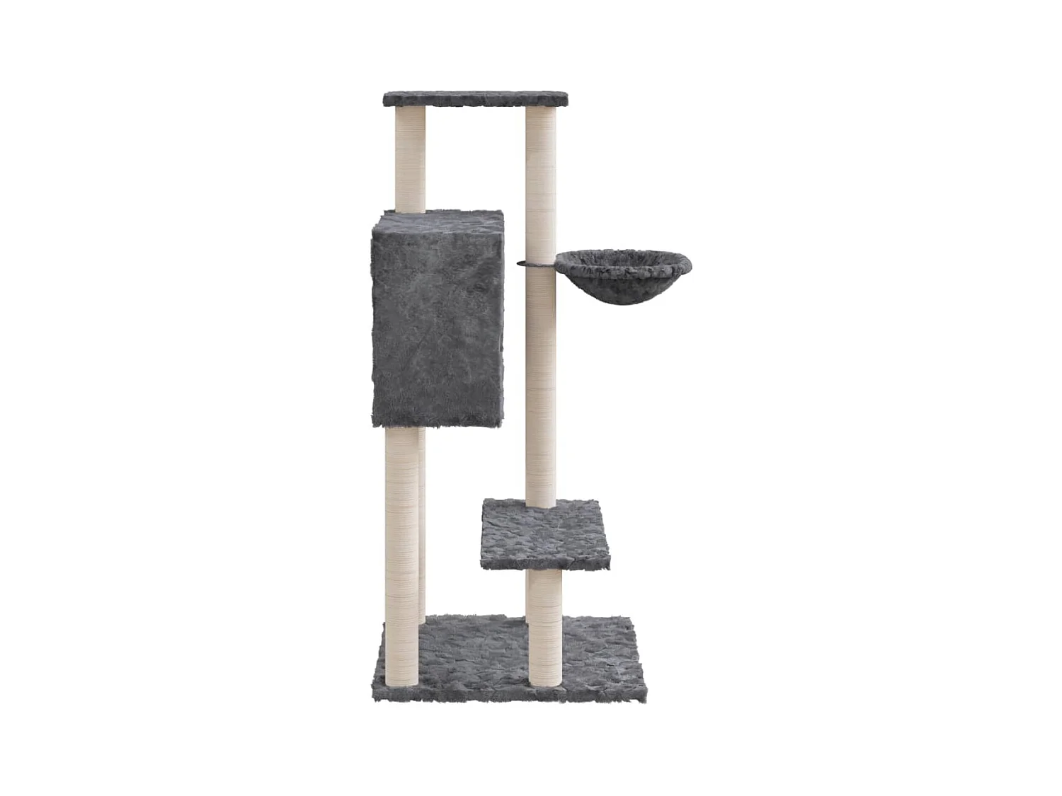 Rødhild  Arbre à chat avec griffoirs en sisal Gris foncé 108,5 cm