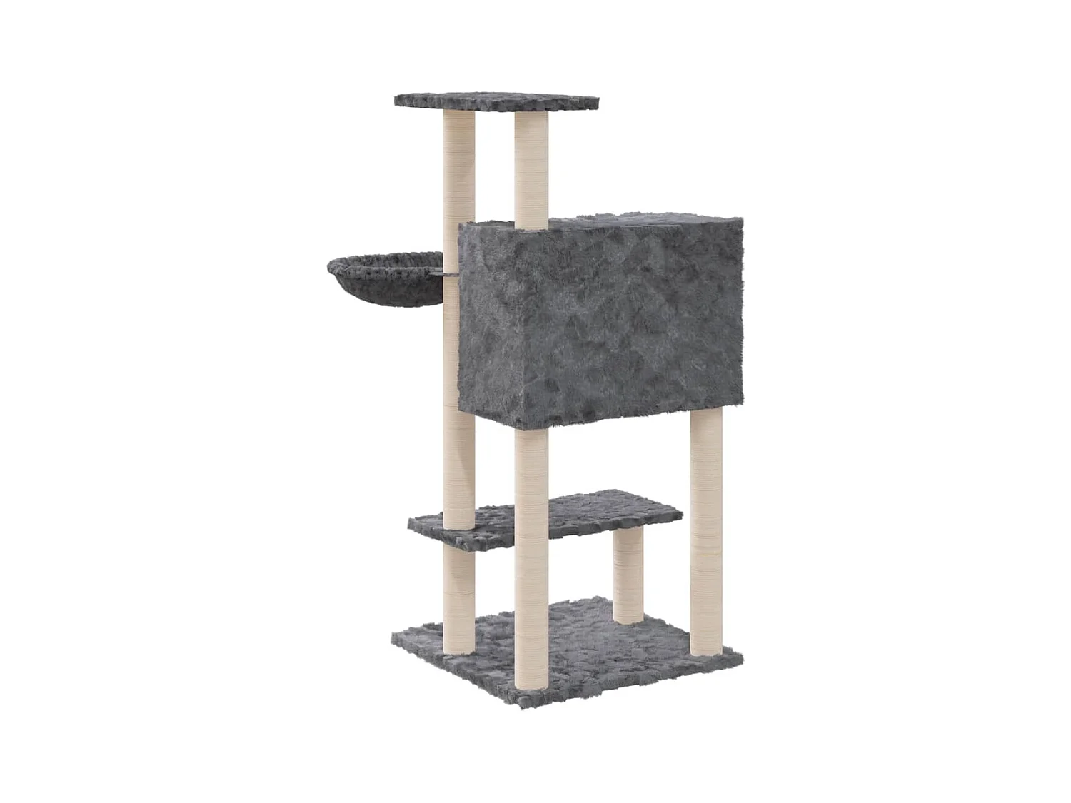 Rødhild  Arbre à chat avec griffoirs en sisal Gris foncé 108,5 cm