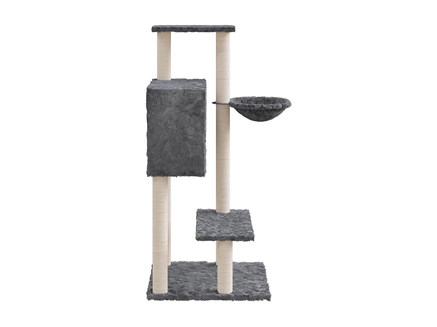 Rødhild  Arbre à chat avec griffoirs en sisal Gris foncé 108,5 cm