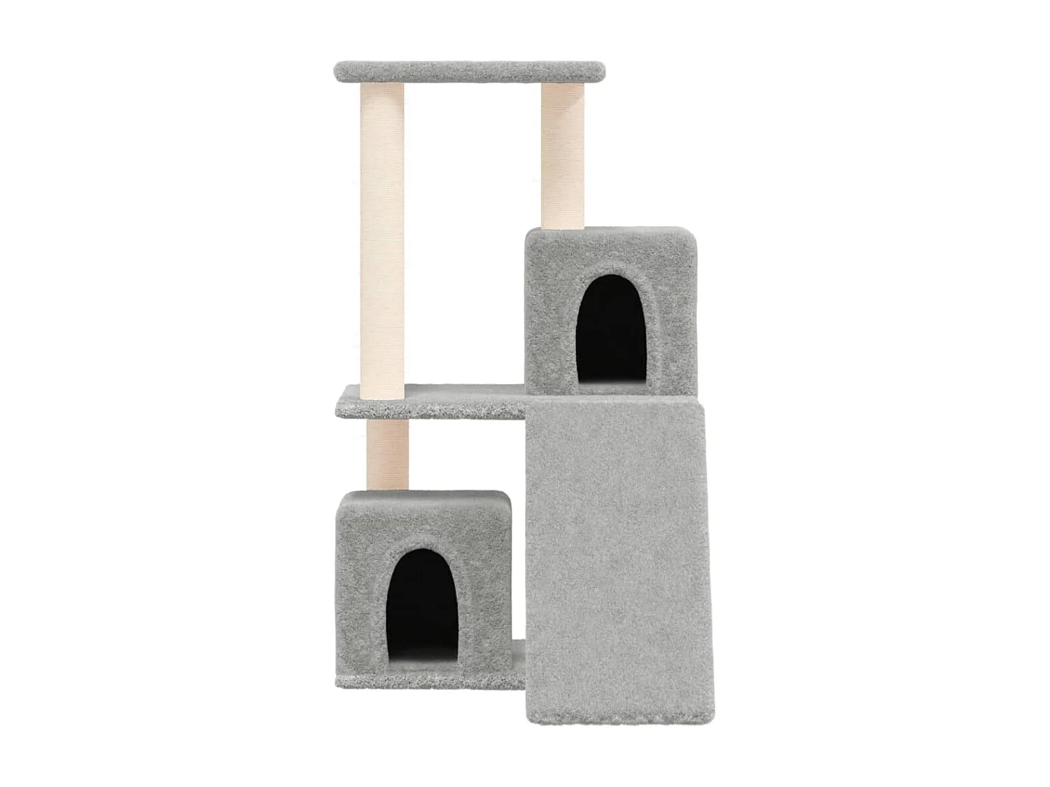 Francesco Giacomo  Arbre à chat avec griffoirs en sisal Gris clair 82 cm