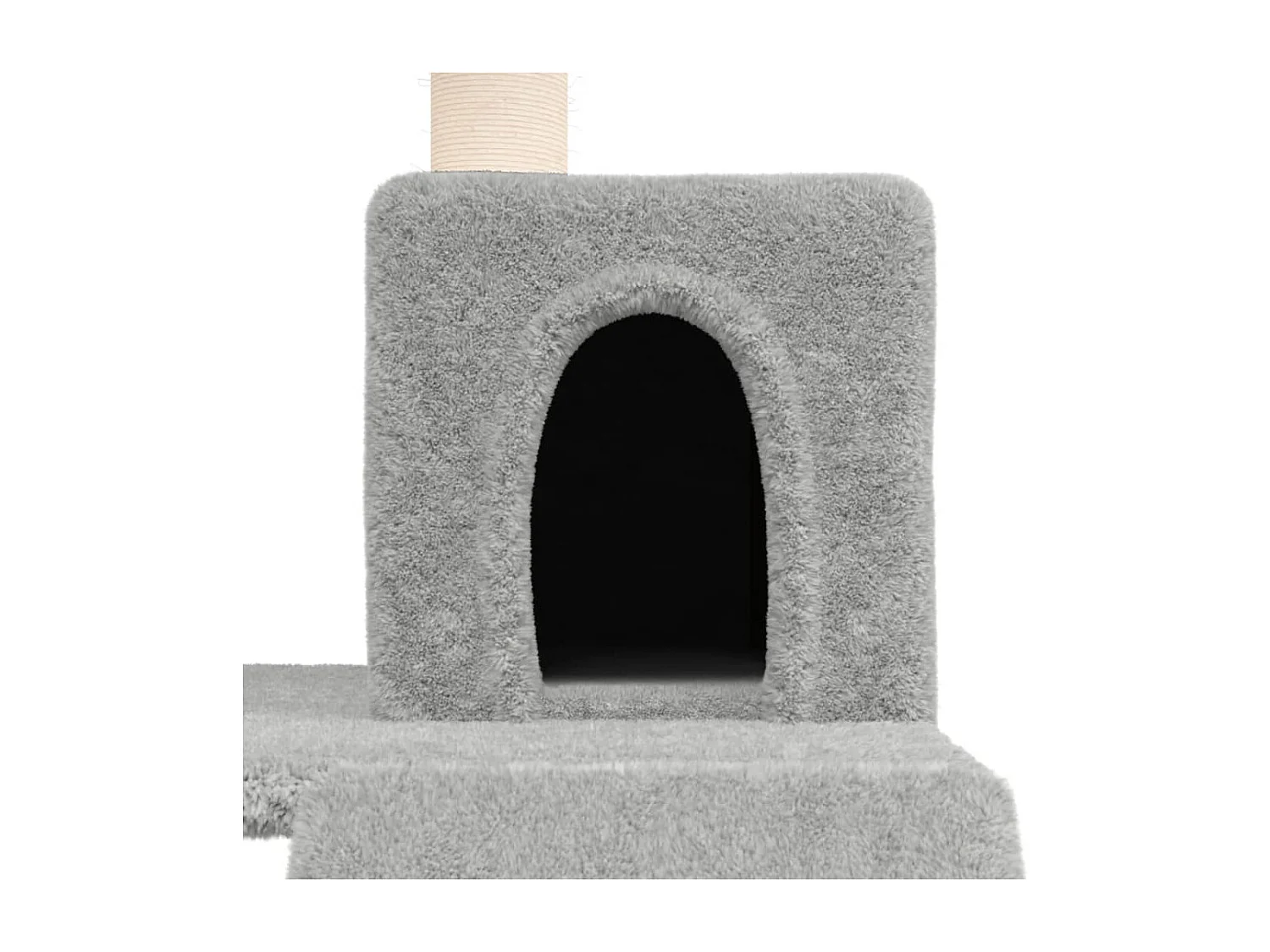 Francesco Giacomo  Arbre à chat avec griffoirs en sisal Gris clair 82 cm