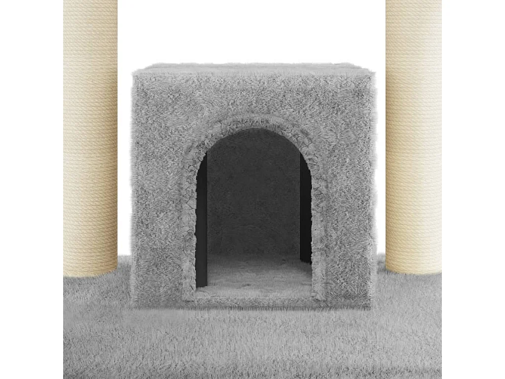 Jean-Paul-Antoine  Arbre à chat avec griffoirs en sisal Gris clair 110 cm