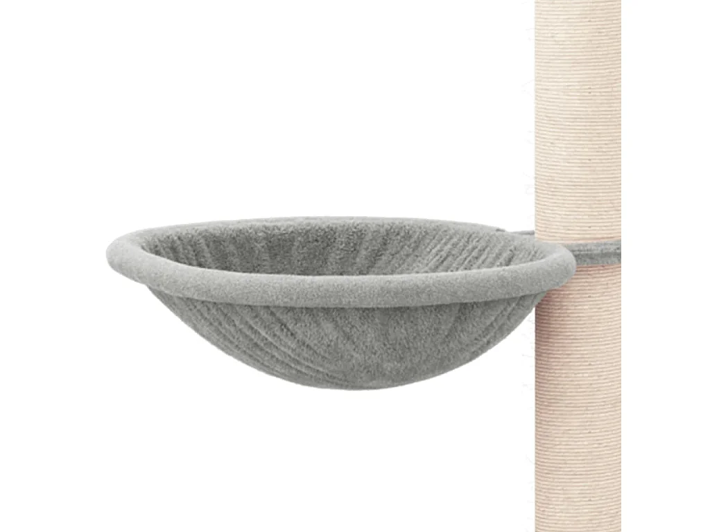 Voorburg  Arbre à chat avec griffoirs en sisal Gris clair 94,5 cm