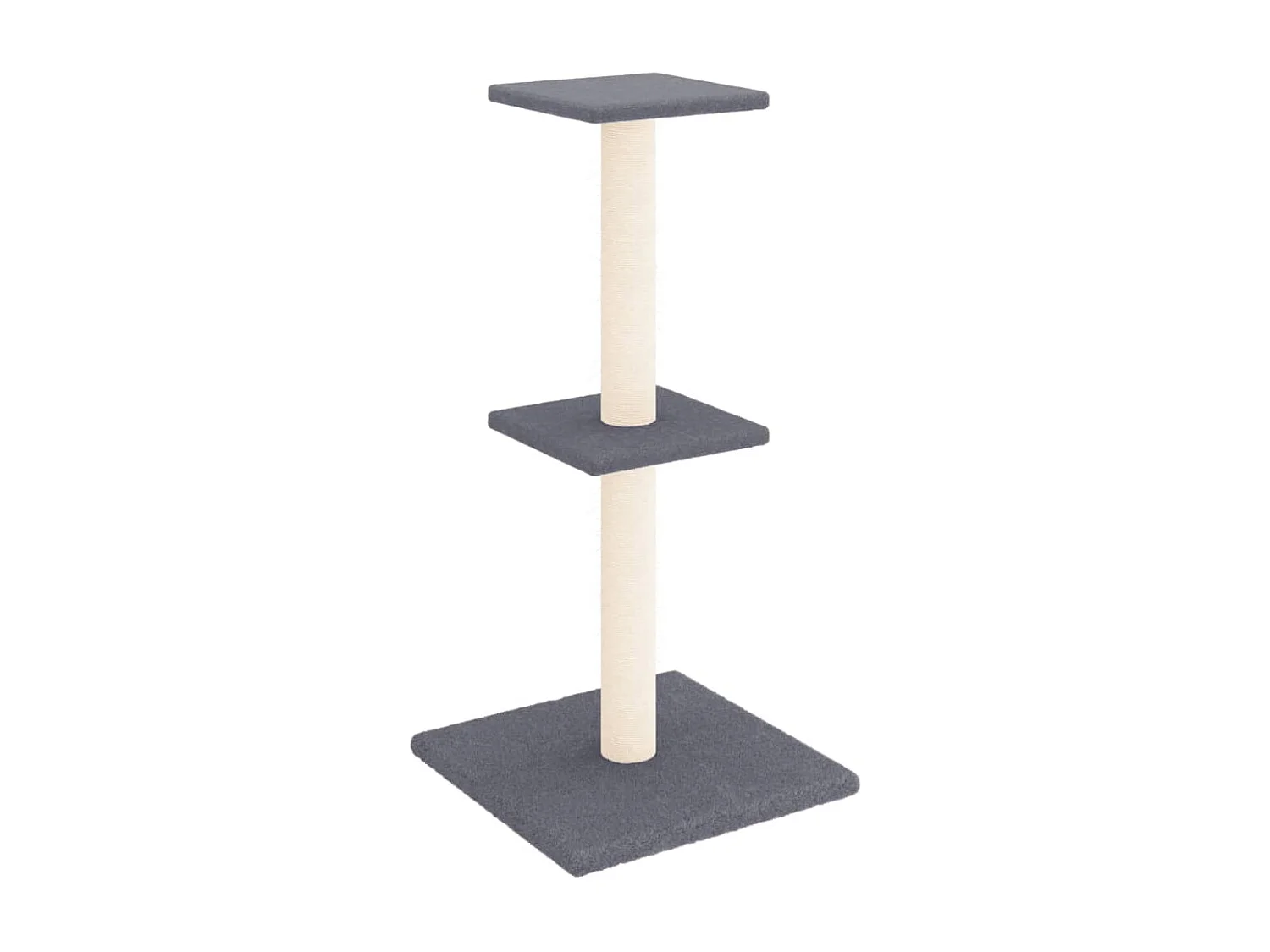 Garrit  Arbre à chat avec griffoirs en sisal gris foncé 73 cm