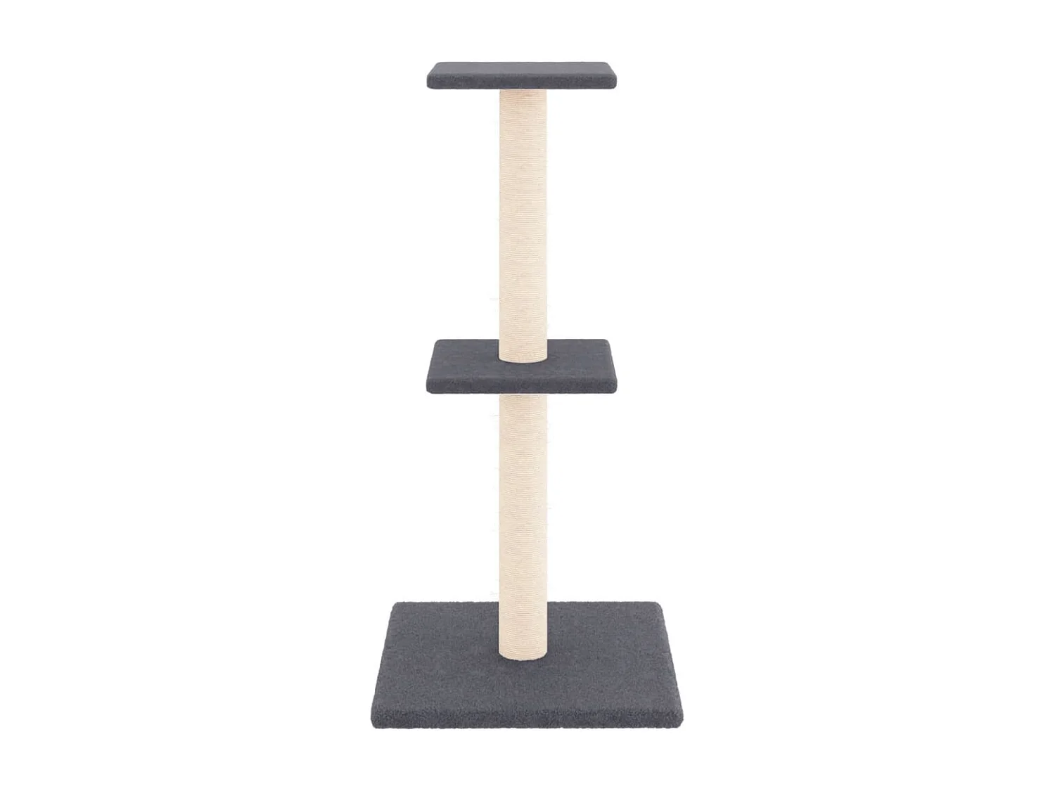 Garrit  Arbre à chat avec griffoirs en sisal gris foncé 73 cm