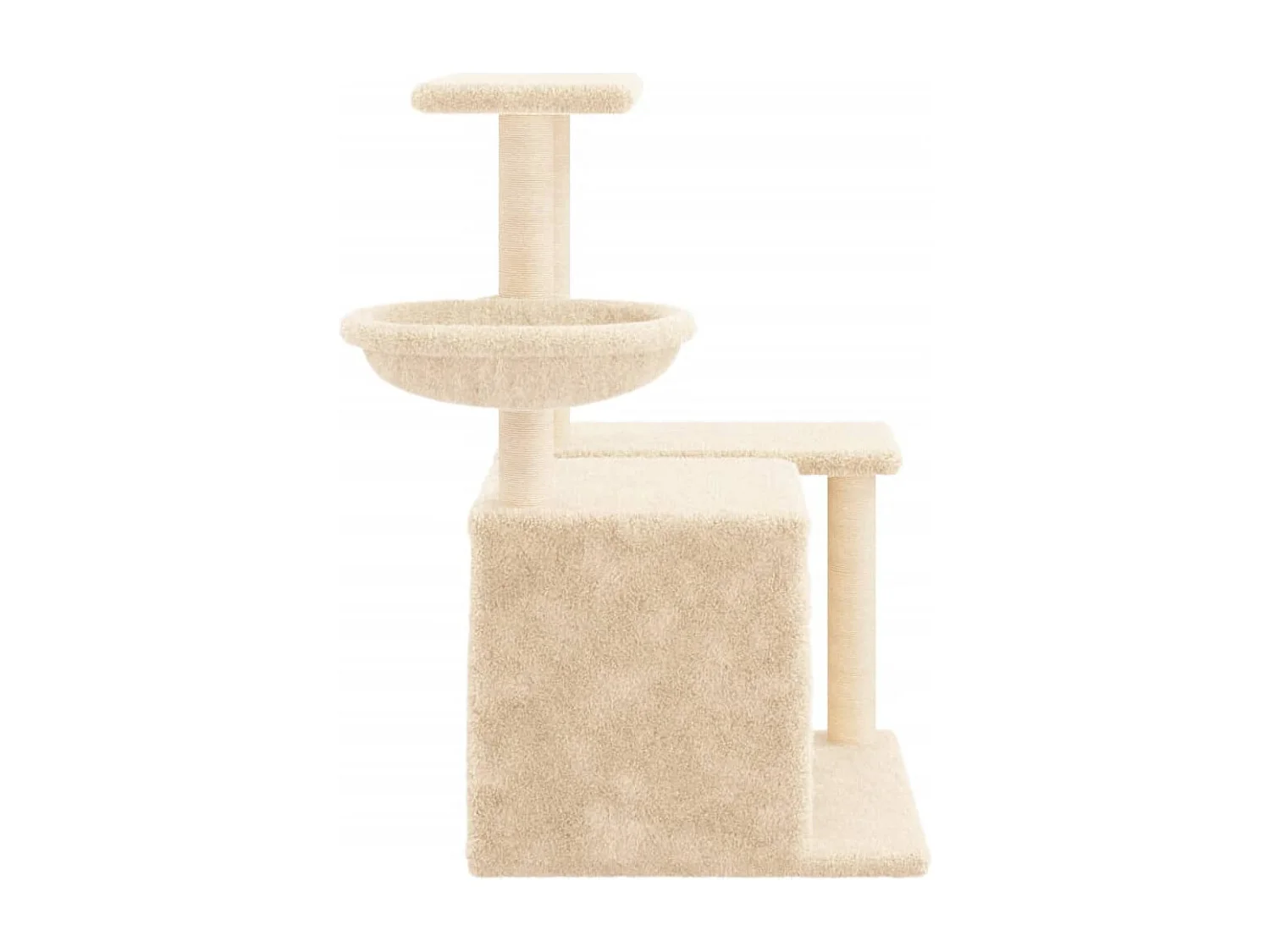 Hildborg  Arbre à chat avec griffoirs en sisal Crème 83 cm