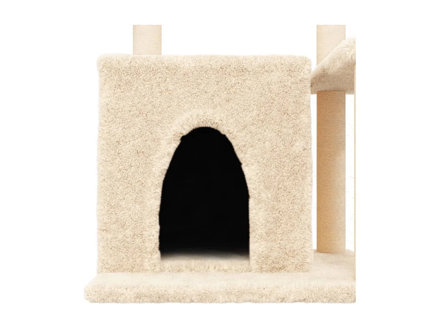 Hildborg  Arbre à chat avec griffoirs en sisal Crème 83 cm
