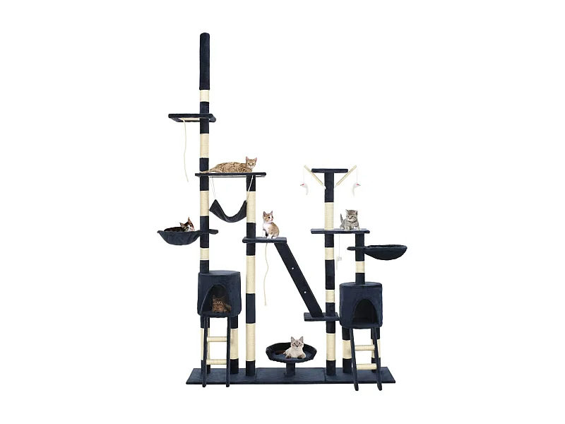 Karoliina  Kattenkrabpaal met sisal krabpalen 230-250 cm blauw