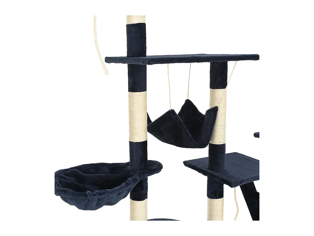 Karoliina  Arbre à chat avec griffoirs en sisal 230-250 cm Bleu
