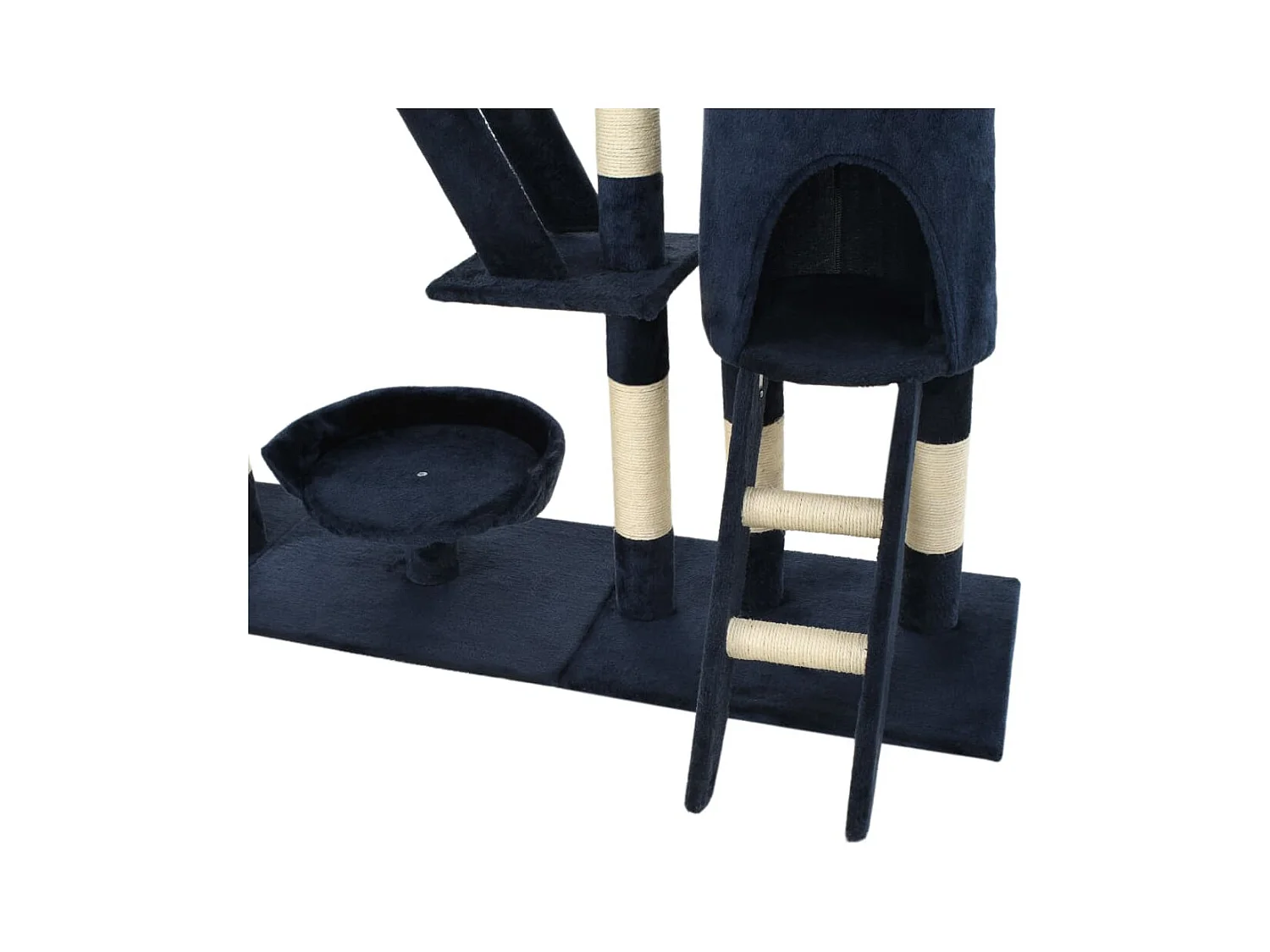 Karoliina  Arbre à chat avec griffoirs en sisal 230-250 cm Bleu