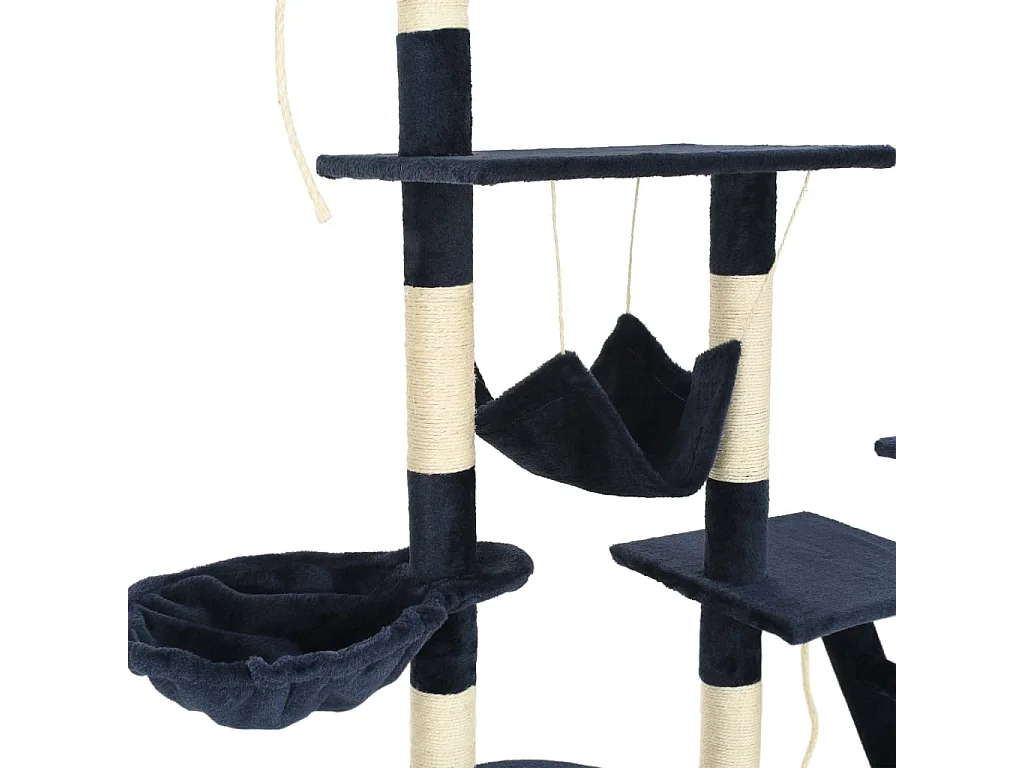 Karoliina  Arbre à chat avec griffoirs en sisal 230-250 cm Bleu