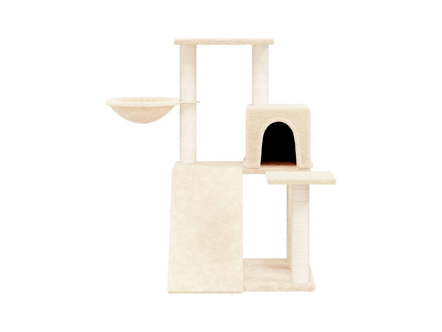 Norvik  Arbre à chat avec griffoirs en sisal Crème 82 cm