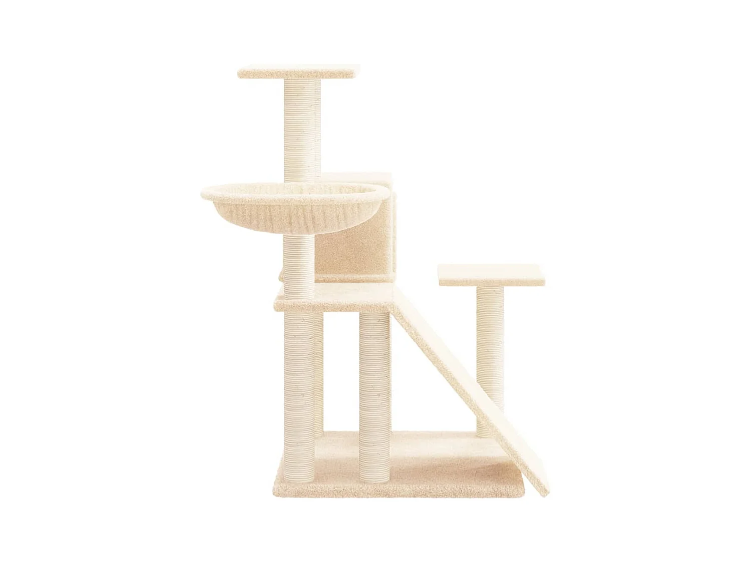 Norvik  Arbre à chat avec griffoirs en sisal Crème 82 cm