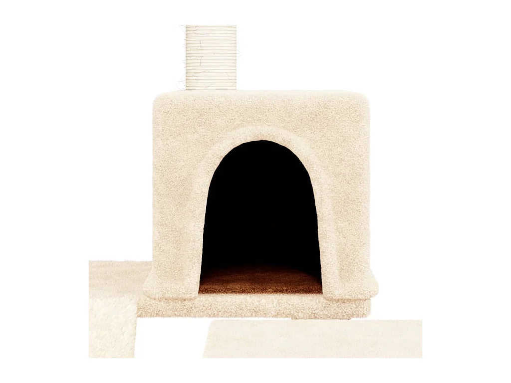 Norvik  Arbre à chat avec griffoirs en sisal Crème 82 cm