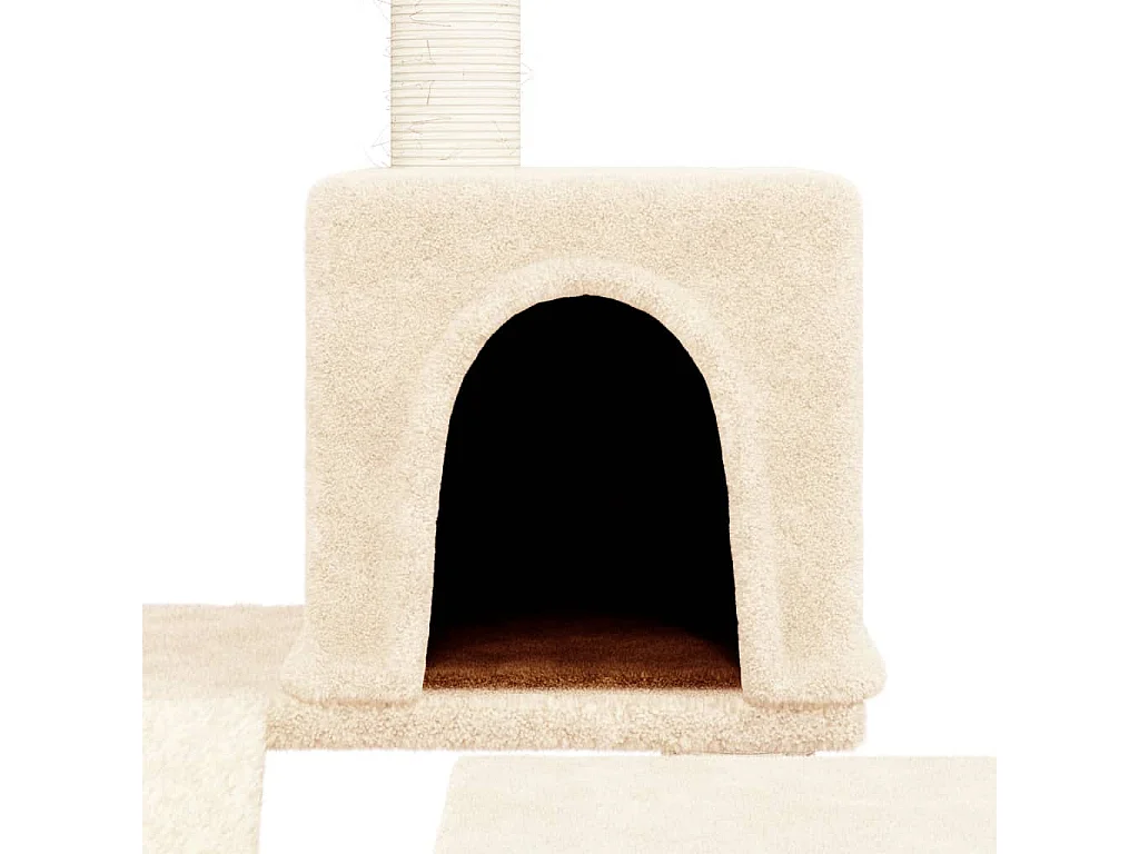 Norvik  Arbre à chat avec griffoirs en sisal Crème 82 cm