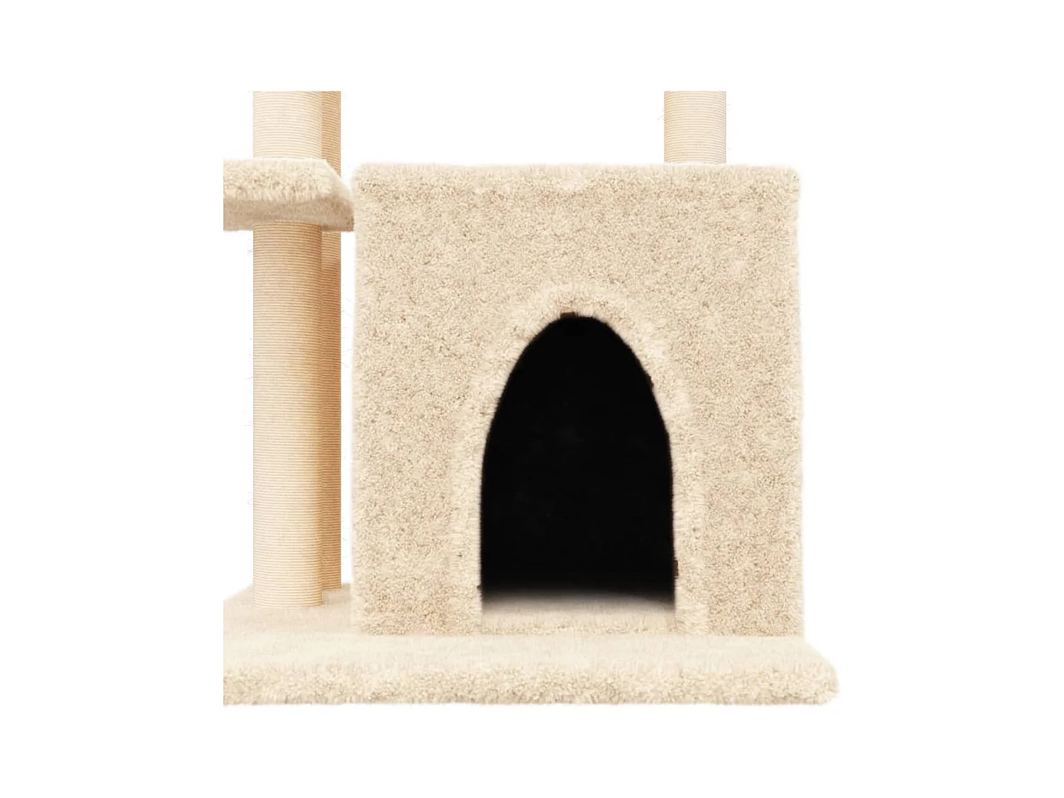 Leeuwarden  Arbre à chat avec griffoirs en sisal crème 83,5 cm