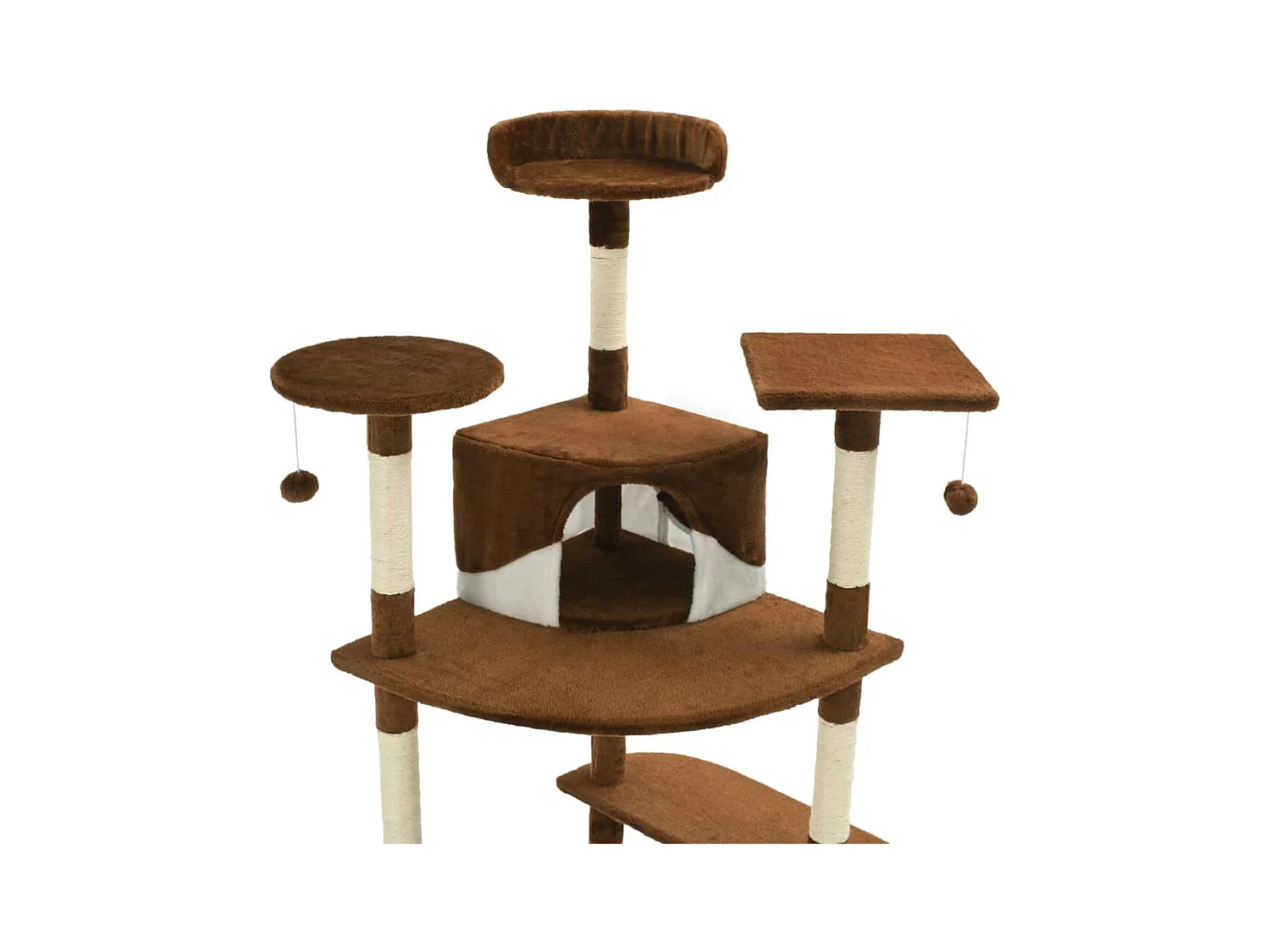 Junction City  Arbre à chat avec griffoirs en sisal 203 cm Marron et Blanc