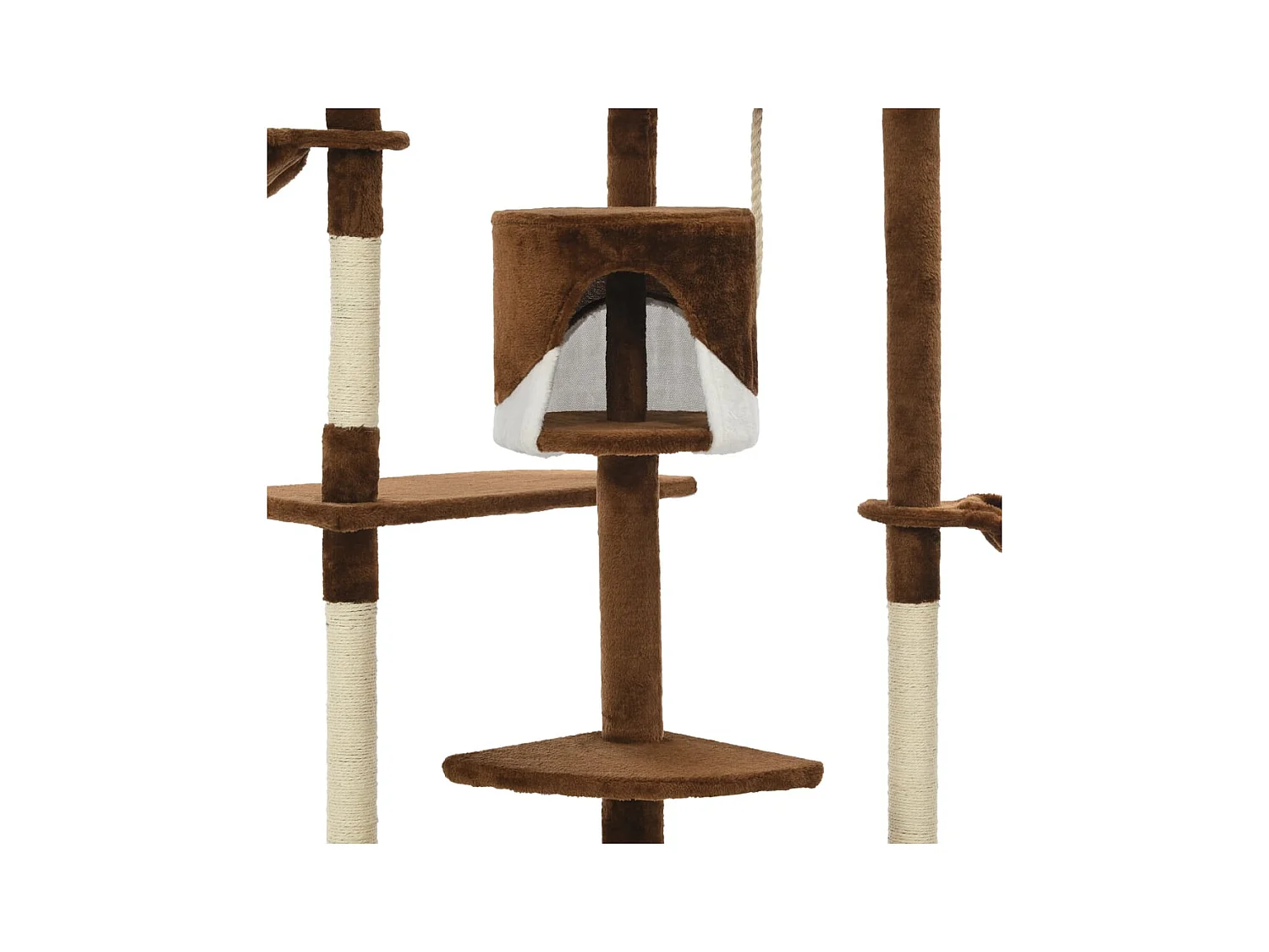 Junction City  Arbre à chat avec griffoirs en sisal 203 cm Marron et Blanc