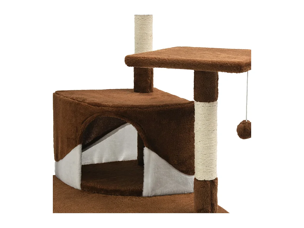 Junction City  Arbre à chat avec griffoirs en sisal 203 cm Marron et Blanc