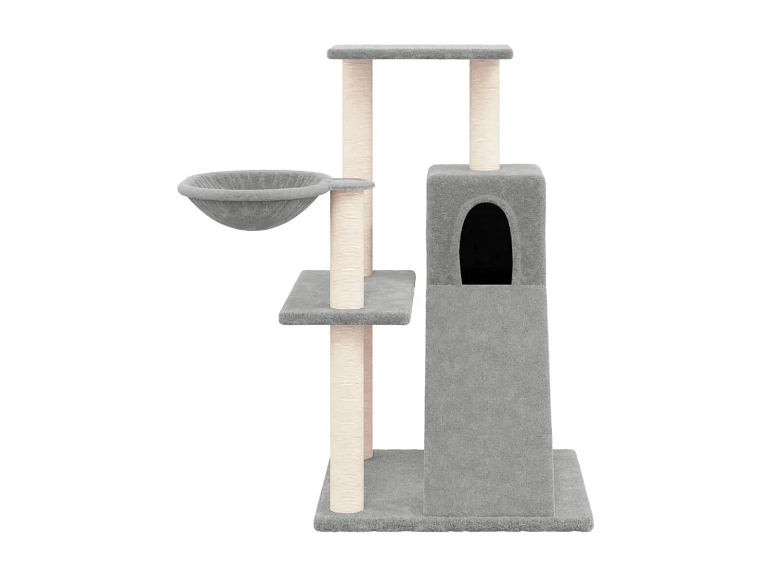 Wendir  Arbre à chat avec griffoirs en sisal Gris clair 82 cm