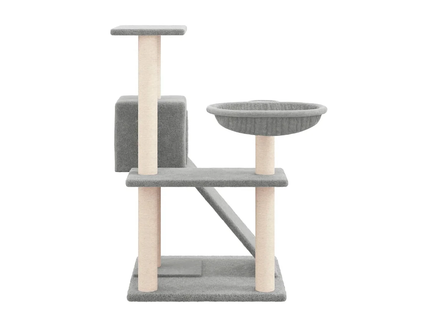 Wendir  Arbre à chat avec griffoirs en sisal Gris clair 82 cm