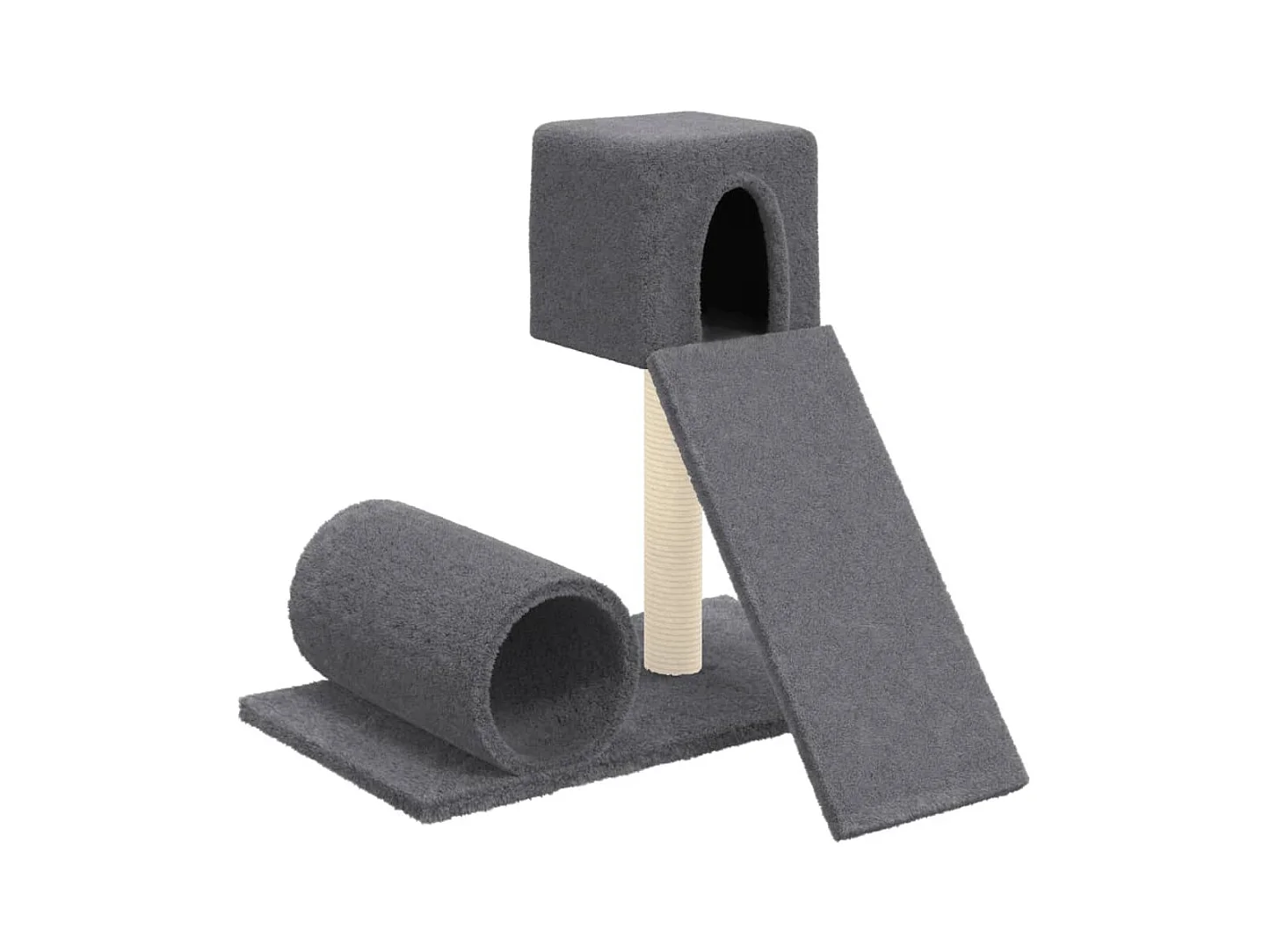 Patrick-Paul  Arbre à chat avec griffoir en sisal Gris foncé 59 cm