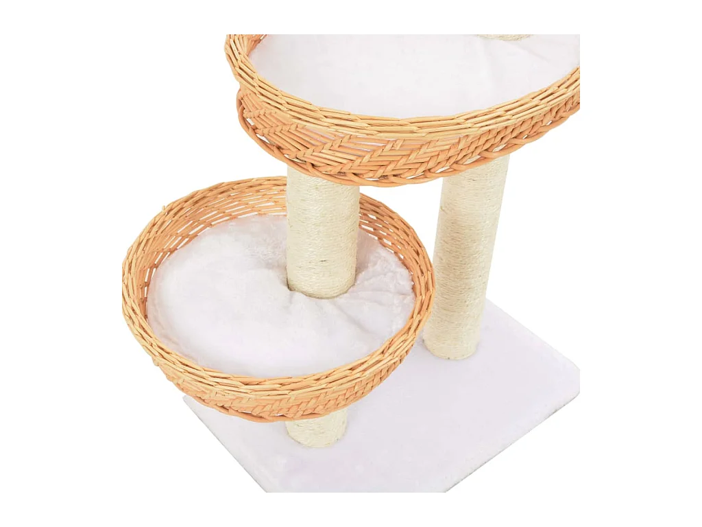 Garden Furniture -  Kattenkrabpaal met sisal krabpaal natuurlijk wilgenhout