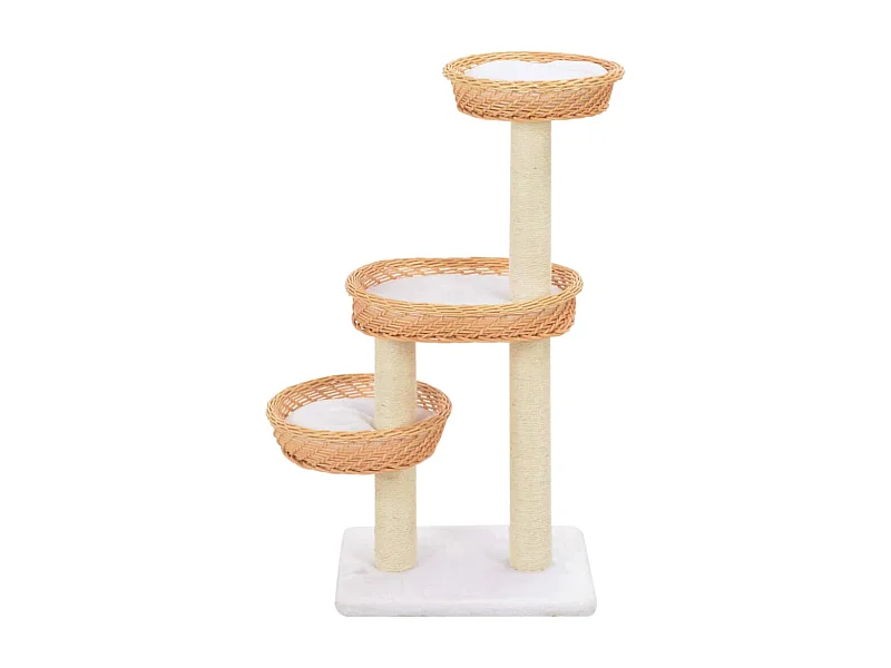 Garden Furniture -  Kattenkrabpaal met sisal krabpaal natuurlijk wilgenhout