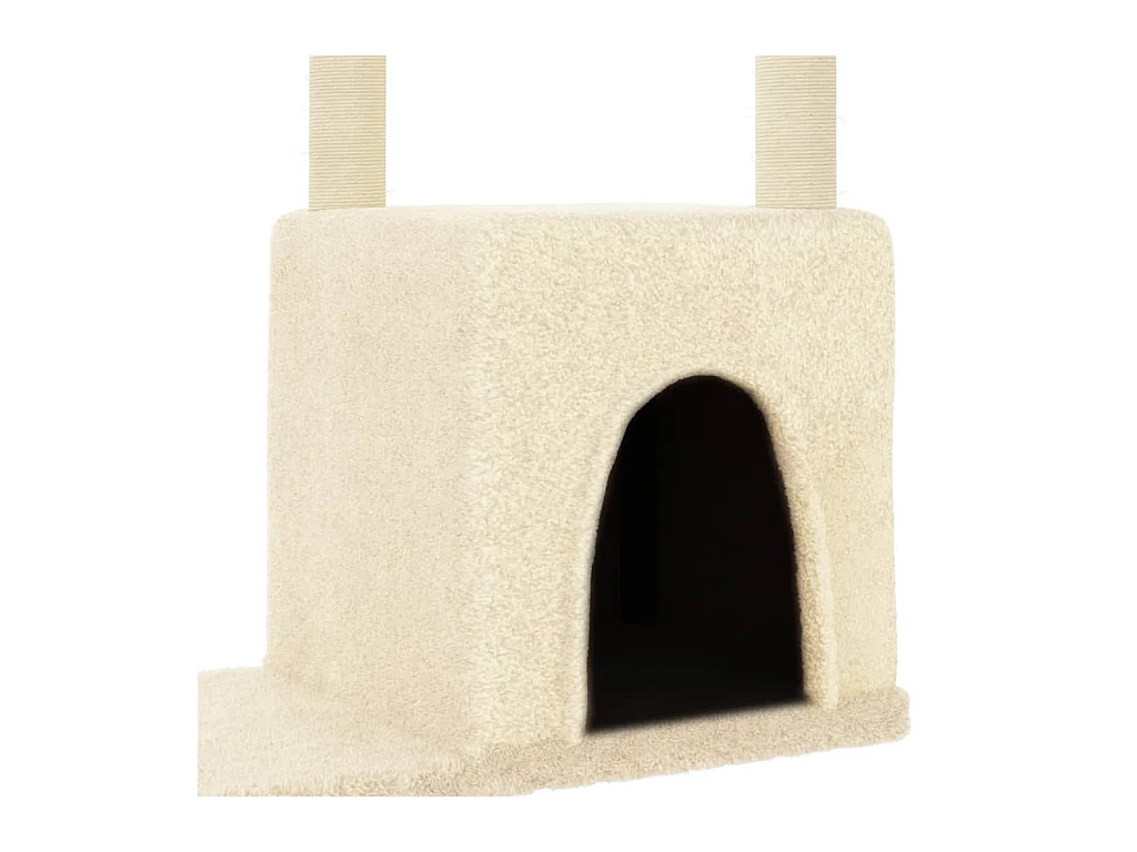 Lomrik  Arbre à chat avec griffoirs en sisal crème 97,5 cm