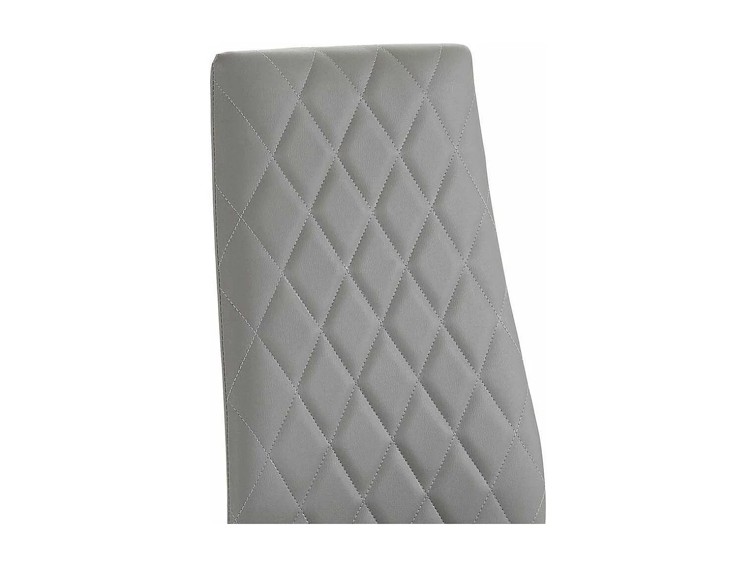 Esszimmer Polsterstühle aus Kunstleder und Metall Grau (Set)