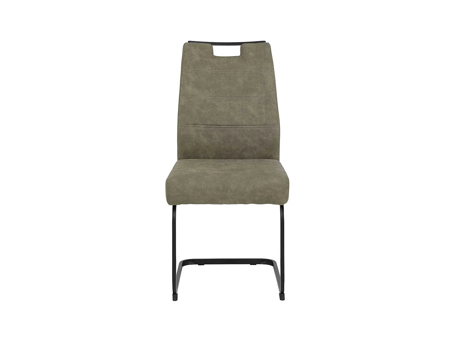 Freischwinger in Schlammfarben und Schwarz hoher Lehne (Set)