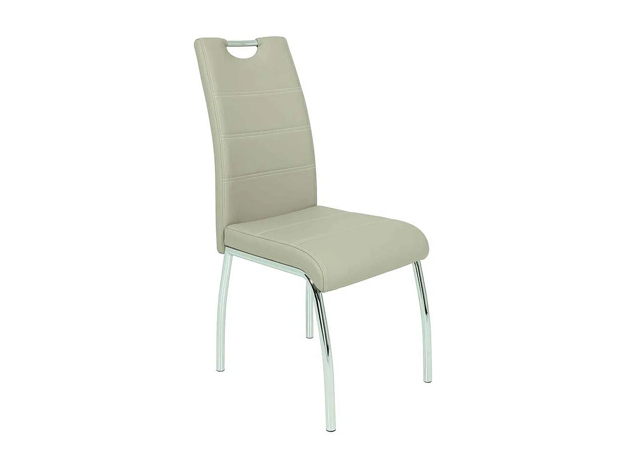 Küchenstuhl Set in Beige Kunstleder mit Griff (Set)