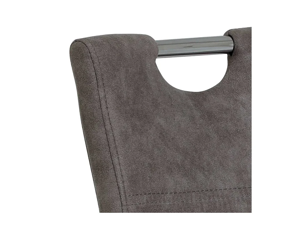 Esszimmer Stühle in Grau Microfaser Griff (Set)