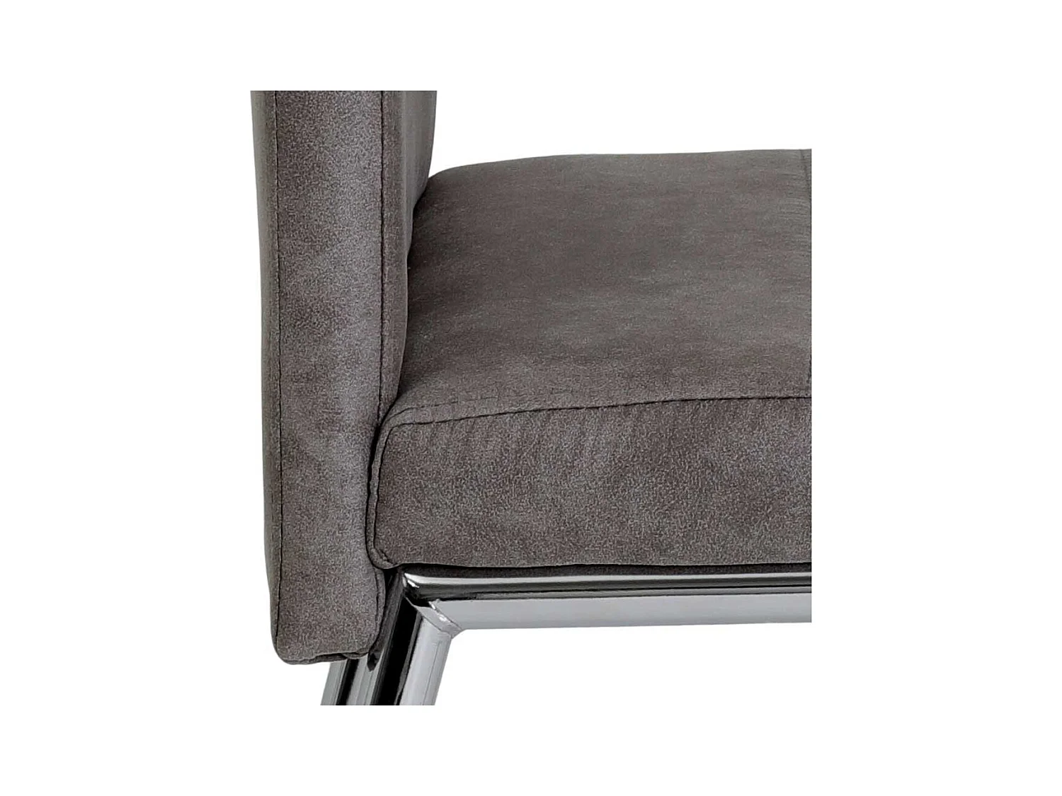 Esszimmer Stühle in Grau Microfaser Griff (Set)