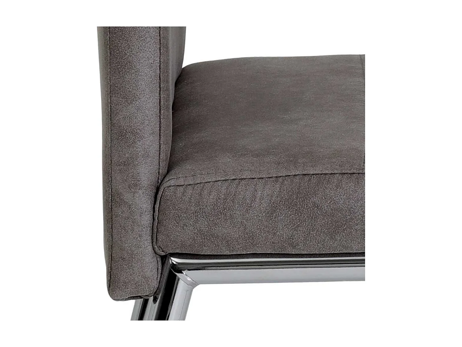 Esszimmer Stühle in Grau Microfaser Griff (Set)