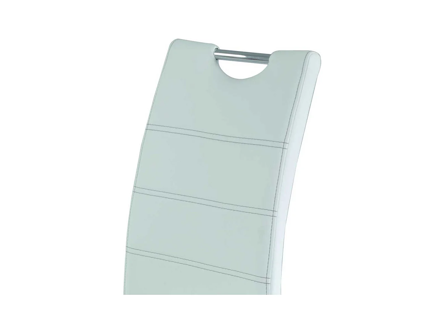 Design Küchenstuhl in Weiß Kunstleder Metall (Set)