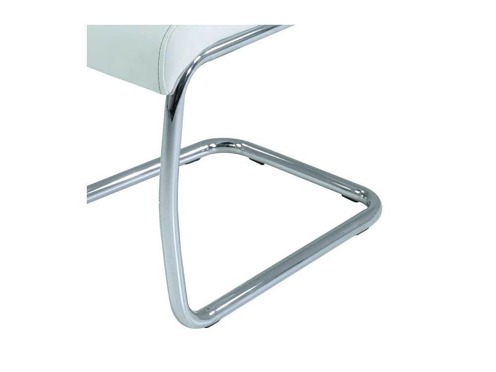 Design Küchenstuhl in Weiß Kunstleder Metall (Set)