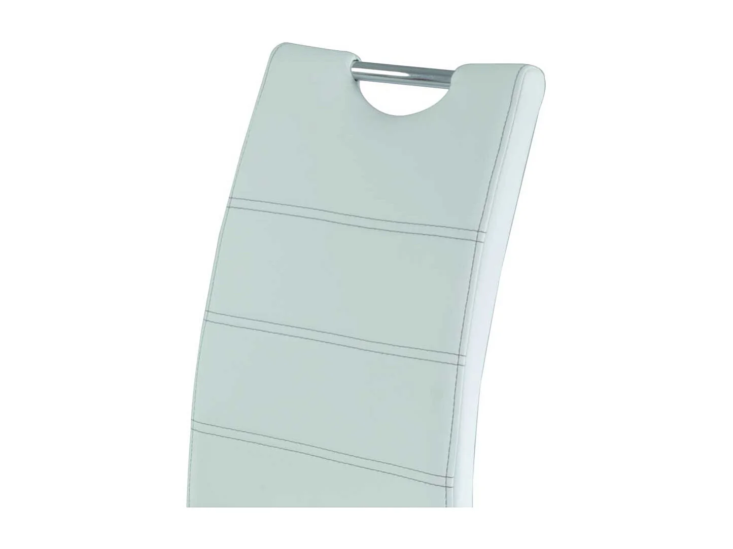 Design Küchenstuhl in Weiß Kunstleder Metall (Set)