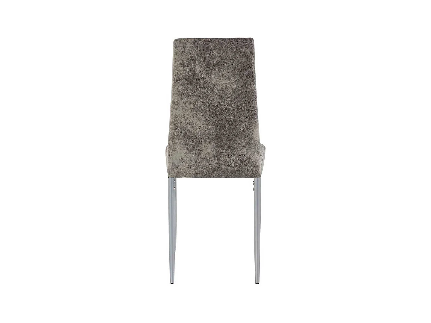 Microfaser Stühle in Hellgrau vier Stuhlbeinen aus Metall (Set)