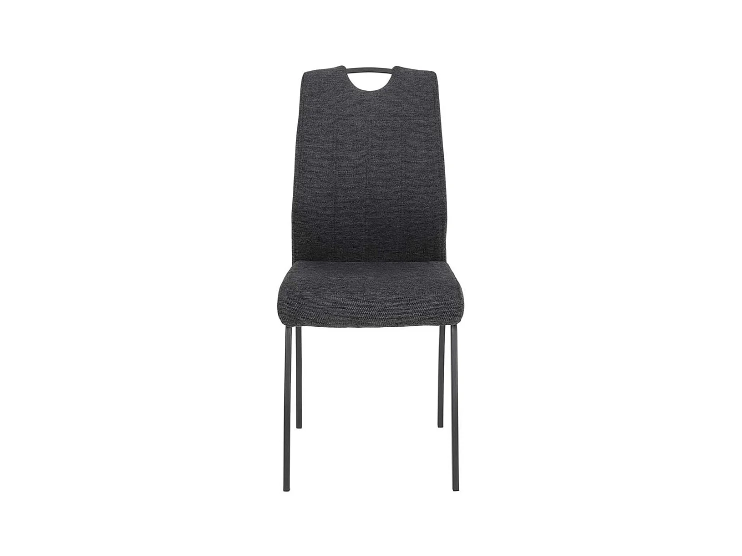 Hochlehner mit Griff in Anthrazit Gestell aus Metall (Set)
