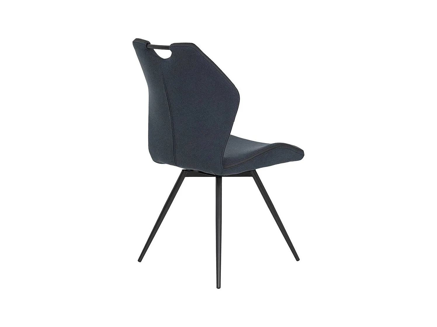 Küchenstühle drehbar in Dunkelblau und Schwarz Gestell aus Metall (Set)