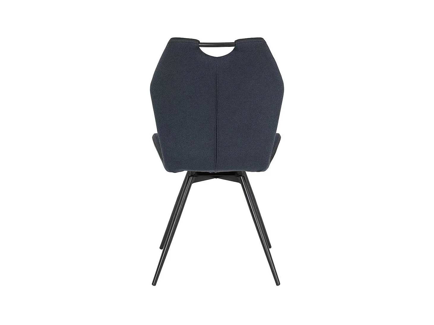 Küchenstühle drehbar in Dunkelblau und Schwarz Gestell aus Metall (Set)