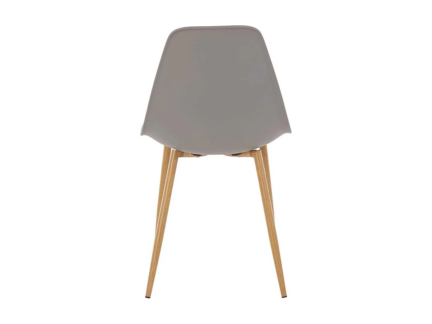 Schalen Esszimmerstühle in Hellgrau Kunststoff Metallgestell in Eichefarben (Set)