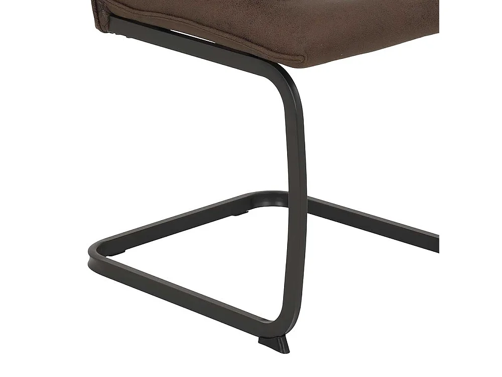 Esszimmerstuhl in Braun Microfaser (Set)