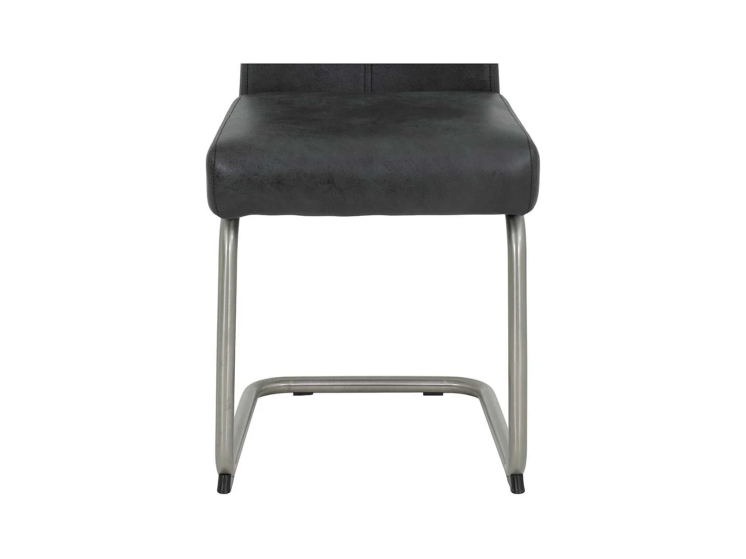 Schwingstühle in Anthrazit und Silberfarben Griff in der Rückenlehne (Set)