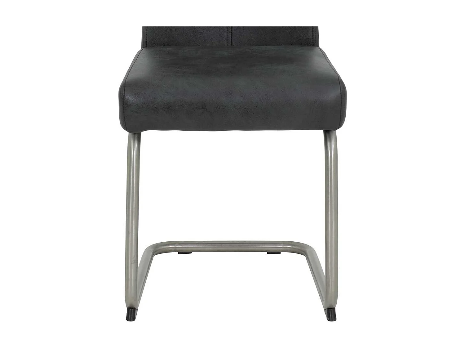 Schwingstühle in Anthrazit und Silberfarben Griff in der Rückenlehne (Set)