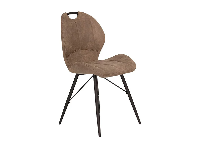 Esstischstuhl Set in Schlammfarben Microfaser 50 cm breit (Set)