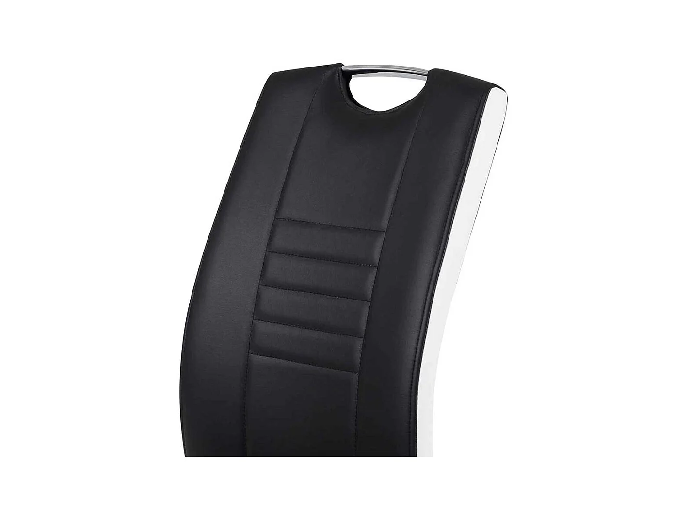 Küchenstuhl Set in Schwarz Weiß Kunstleder (Set)