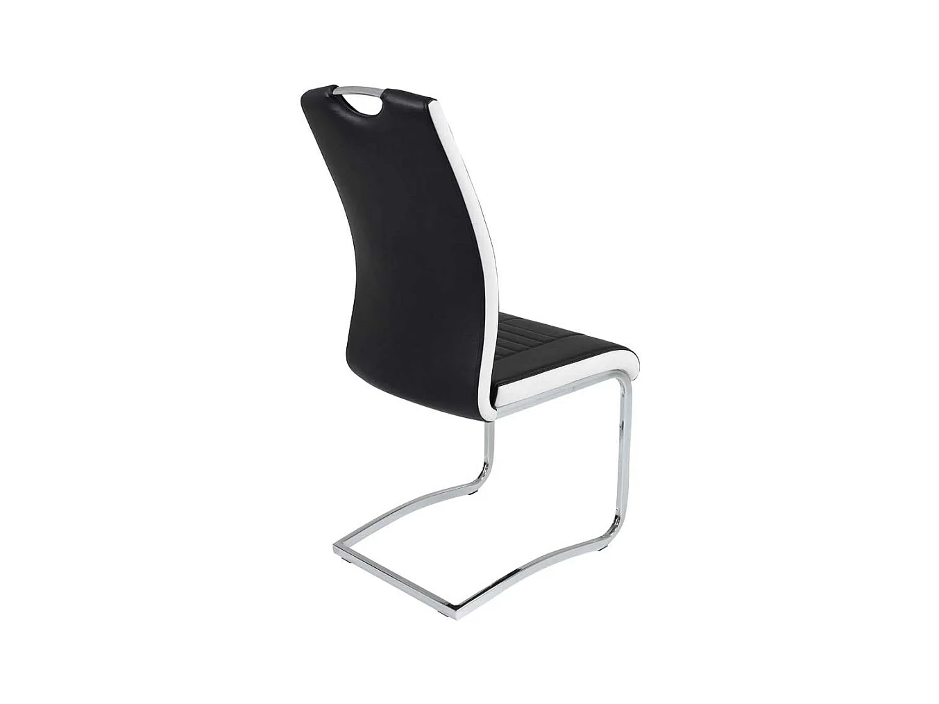 Küchenstuhl Set in Schwarz Weiß Kunstleder (Set)